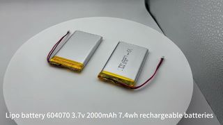 파워 리포 배터리 604070 3.7v 2000mAh 7.4wh 리튬 폴리머 배터리 셀