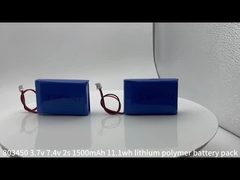 재충전 가능한 리 폴리머 배터리 803450-2s 7.4v 1500mAh 배터리