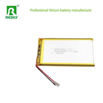 주문 충전 가능한 리?? 폴리머 배터리 셀 3.7V 3000mAh 605080 전원 은행 online manufacture