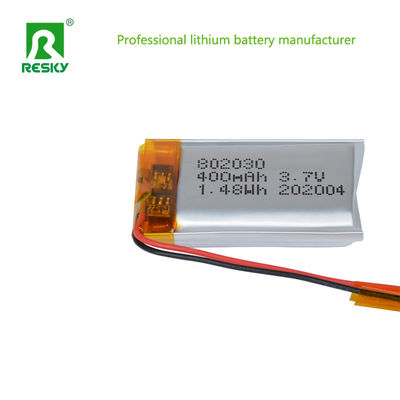 주문 리?? 폴리머 배터리 셀 802030 3.7V 400mAh 리포 배터리 GPS 추적기 online manufacture