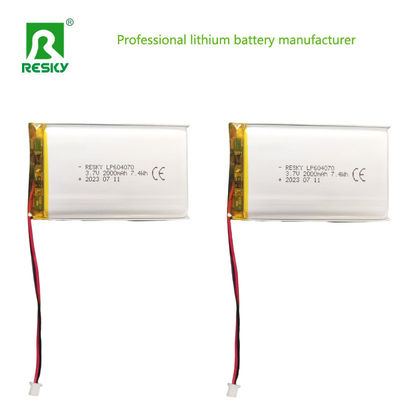 주문 604070 리?? 폴리머 배터리 셀 3.7v 2000mAh 전력 리포 배터리 소비자용 online manufacture
