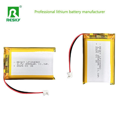 주문 500주기 리포 배터리 팩 104060 3000mAh 33.3wh 3.7V 11.1V online manufacture