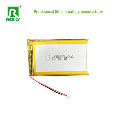 주문 전력 배터리 805080 3.7V 4000mAh 14.8wh 재충전 리?? 이온 배터리 팩 online manufacture