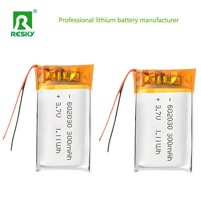 주문 LP602030 3.7v 300mAh 재충전 가능한 리?? 폴리머 배터리 online manufacture