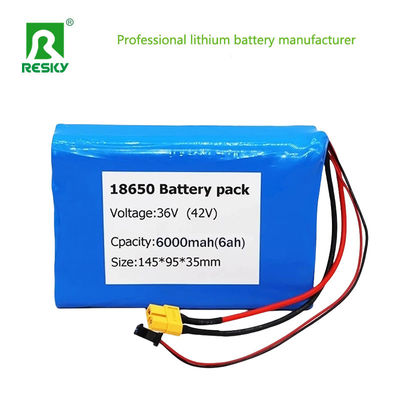 주문 전기 스쿠터 배터리 팩 36V 6Ah 10s3p 재충전 18650 리온 이온 배터리 online manufacture