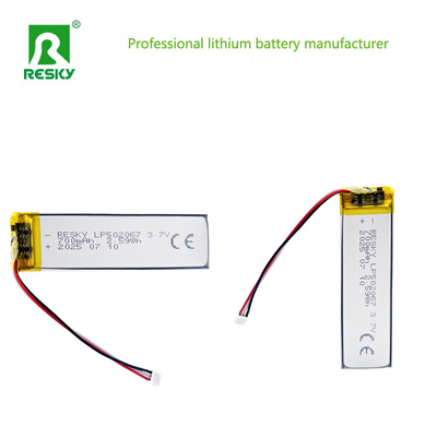주문 Power Lithium Battery 502065 3.7V 700mAh Rechargeable Battery Cell For Smart Watch 온라인 제조