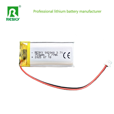 주문 충전식 리튬 폴리머 배터리 102040 902040 3.7V 800mAh 850mAh 리튬 배터리 셀 온라인 제조