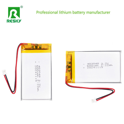 주문 재충전 가능한 리-폴리머 배터리 403048 3.7V 600mAh 2.22wh 리?? 셀 온라인 제조