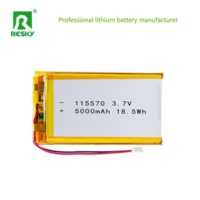주문 리튬 폴리머 배터리 팩 115570 3.7V 7.4V 11.1V 5000mAh 18.5Wh 휴대용 의료 기기용 온라인 제조