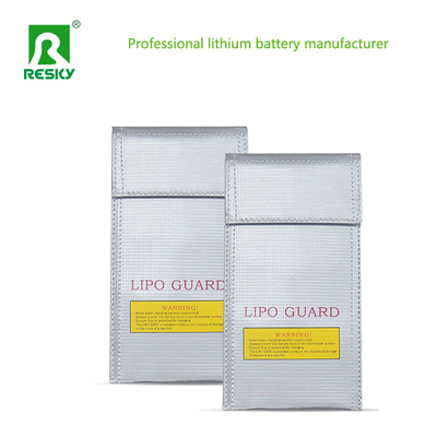 주문 Fireproof Explosion Proof Waterproof 20 X 10cm Silver Glass Fiber RC LiPo Battery Bag For Battery Charging 온라인 제조