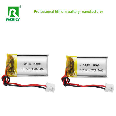 주문 리?? 폴리머 배터리 셀 3.7V 901430 360mAh 1.33wh 재충전 가능한 리?? 폴리머 배터리 팩 온라인 제조