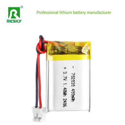 주문 리?? 폴리머 배터리 셀 LP702030 3.7v 400mAh 1.48wh GPS용 재충전 배터리 온라인 제조