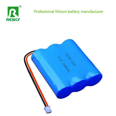 주문 Li-ion 배터리 팩 11.1V 3s 18650 2600mAh 28.86wh LED 램프용 충전식 배터리 온라인 제조