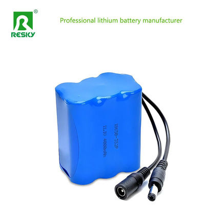 주문 전원 리튬 이온 배터리 팩 11.1V 4000mAh 5200mAh 18650 44.4wh 미용 기기용 리튬 이온 배터리 온라인 제조
