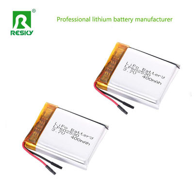 주문 리포 배터리 LP602530 3.7V 400mAh 1.48wh 재충전 가능한 리?? 폴리머 배터리 셀 온라인 제조