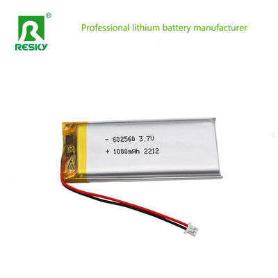 주문 충전 가능한 리?? 이온 배터리 LP602560 3.7v 4.2v 1000mAh 3.7wh 리?? 폴리머 리포 배터리 온라인 제조