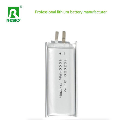 주문 리튬 리포 배터리 102050 3.7v 1000mAh 3.7Wh 충전식 리튬 폴리머 배터리 팩 VR 헤드셋용 온라인 제조