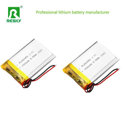 주문 Square Lipo Battery Cell 803450 3.7v 1500mAh 5.55wh Solar Rechargeable Lithium Polymer Battery 온라인 제조