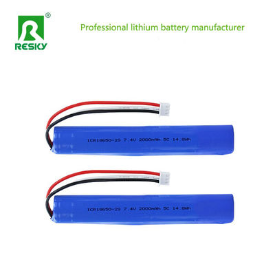 주문 Power Batteries 18650 2S1P 7.4V 2000mAh 2600mAh 5C Lithium Ion Battery Pack  With MSDS/UN38.3 온라인 제조