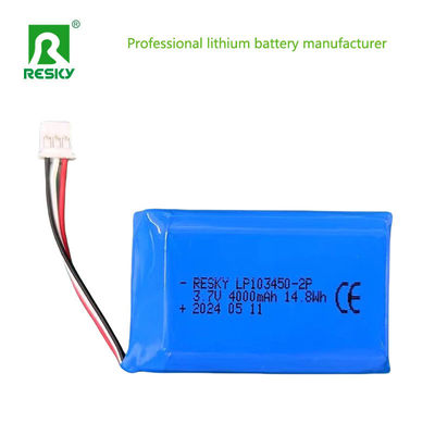 재충전 가능한 리?? 폴리머 배터리 팩 103450 2p 4000mAh 3.7V