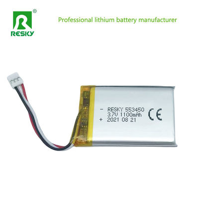 평면 리?? 폴리머 배터리 셀 553450 603450 3.7V 1100mAh 4.07wh