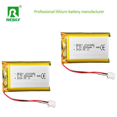 평면 리?? 폴리머 배터리 셀 523450 603450 803450 103450 3.7v 2000mAh 리포 배터리