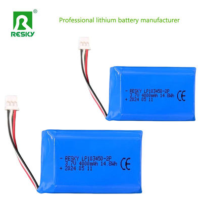 재충전 가능한 리 폴리머 배터리 팩 103450 1s2p 3.7V 4000mAh