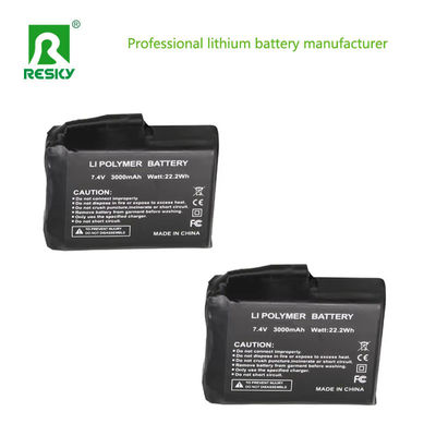 가열 된 장갑 충전 가능한 리 폴리머 배터리 3.7V 4000mAh