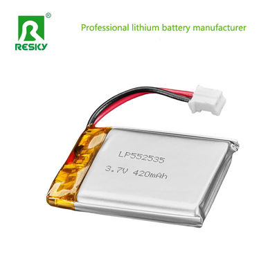 552535 3.7v 7.4v 420mAh 430mAh 리?? 이온 배터리 셀 연속 충전 전류 0.5c 최대 충전 전류 1c