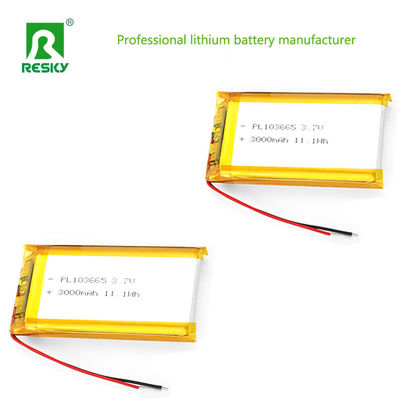 전력 리포 배터리 셀 103665 3.7v 4.2v 3000mAh 11.1wh 재충전 리?? 이온 배터리 셀