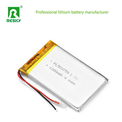 태양 리?? 이온 셀 503759 3.7v 1200mAh 리-포이머 배터리