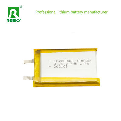 전력 리?? 이온 셀 703048 3.7v 1000mAh 3.7wh 재충전 리?? 이온 폴리머 배터리