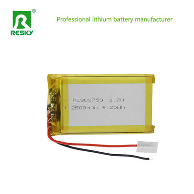 재충전 배터리 903759 3.7v 2500mAh 9.25wh 태양 리?? 배터리 셀