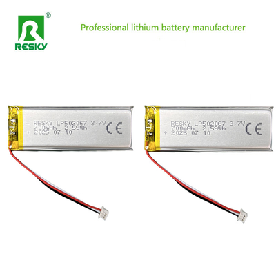 충전식 리튬 폴리머 배터리 502067 3.7V 700mAh 리튬 셀, 휴대용 미용 기기용