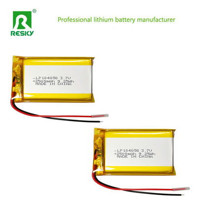 리온 이온 배터리 104050 3.7v 7.4v 2500mAh 9.25wh 청각기용 리?? 폴리머 배터리