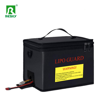 검은색 은수성 방화성 폭발성 RC 리포 안전 가방 215X145X165mm 안전 충전용
