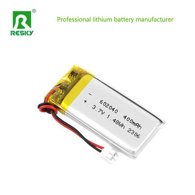리튬 폴리머 배터리 셀 602040 400mAh 450mAh 3.7V 1.48wh 전원 Lipo 리튬 폴리머 배터리